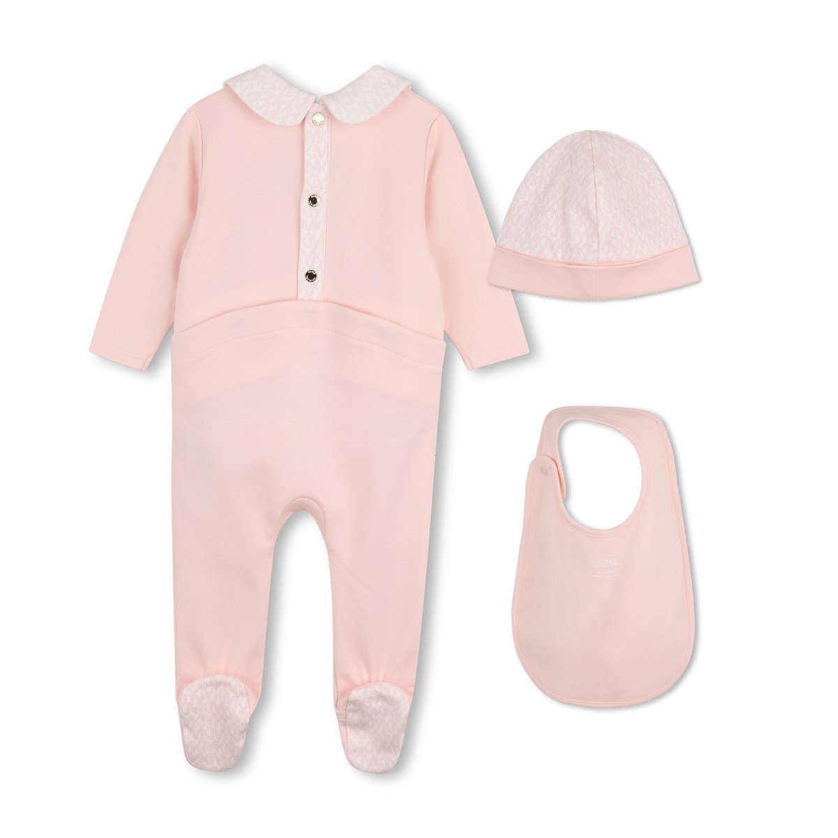 Ensemble pyjama, bonnet et bavoir pale blush, MICHAEL KORS