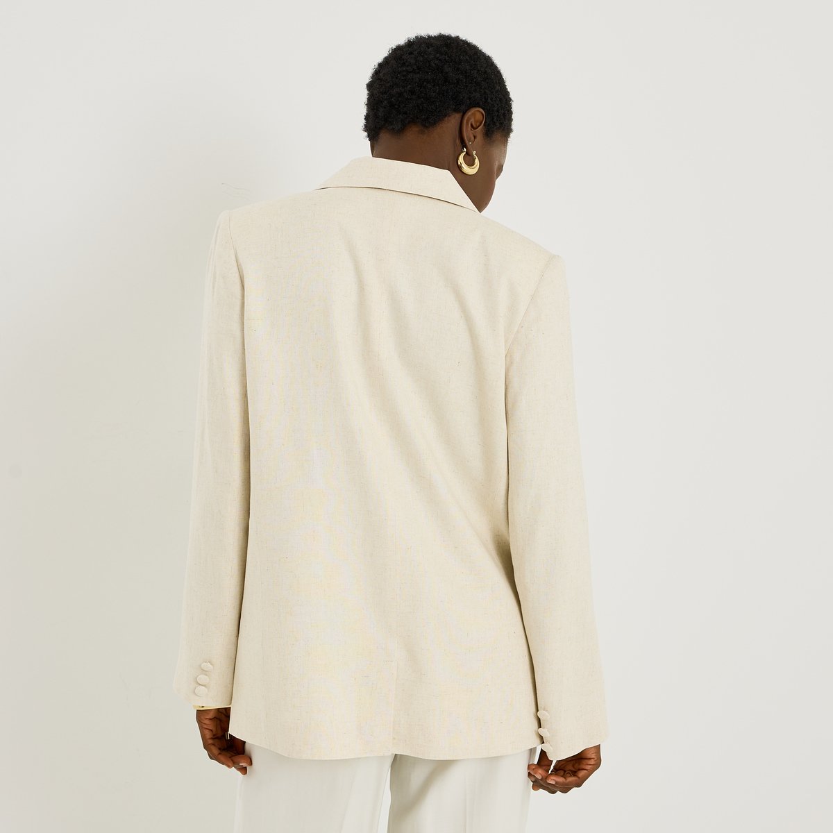 Blazer oversize uni beige, GRAIN DE MALICE