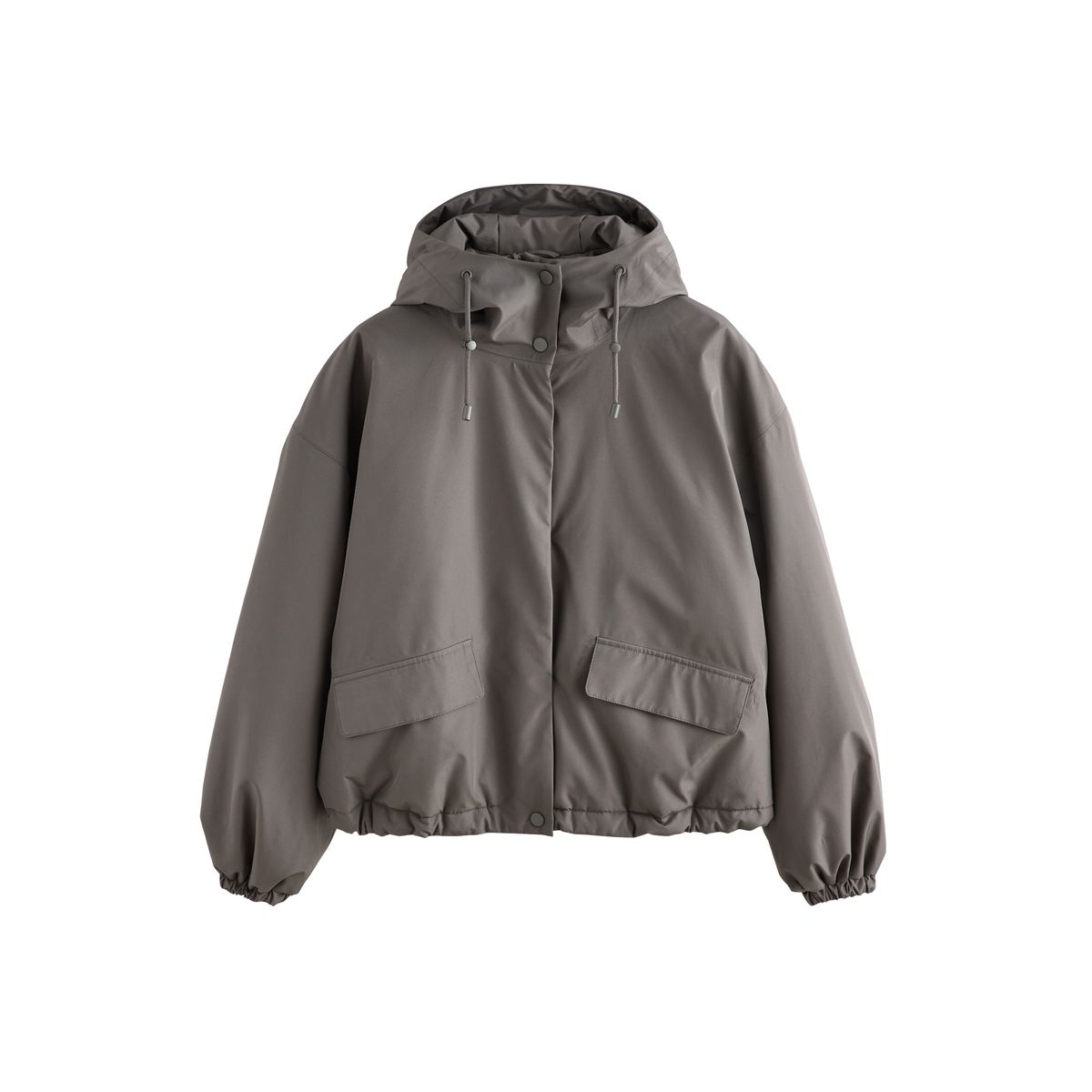 Blouson aviateur à capuche et col cheminée gris, NEXT