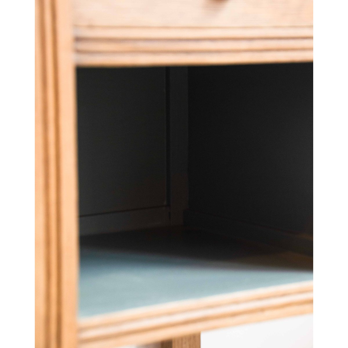 Table de chevet en bois Maïa N°1505 - Bon état vert d'eau, DEBONGOUT
