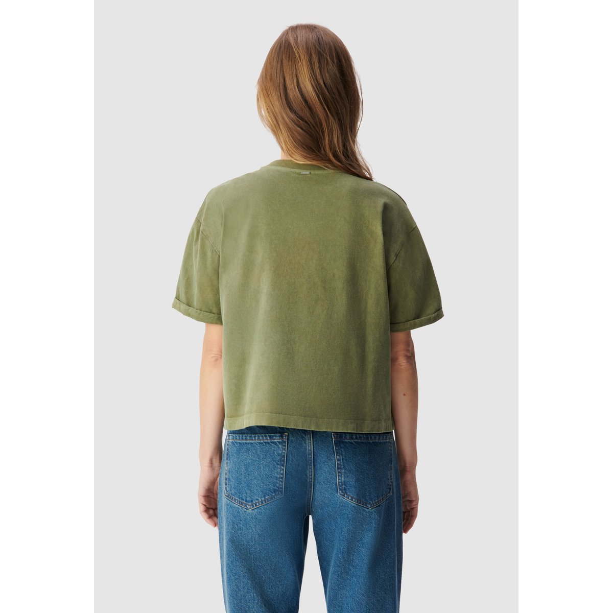 Tee-shirt oversize sérigraphie BYE kaki, IKKS