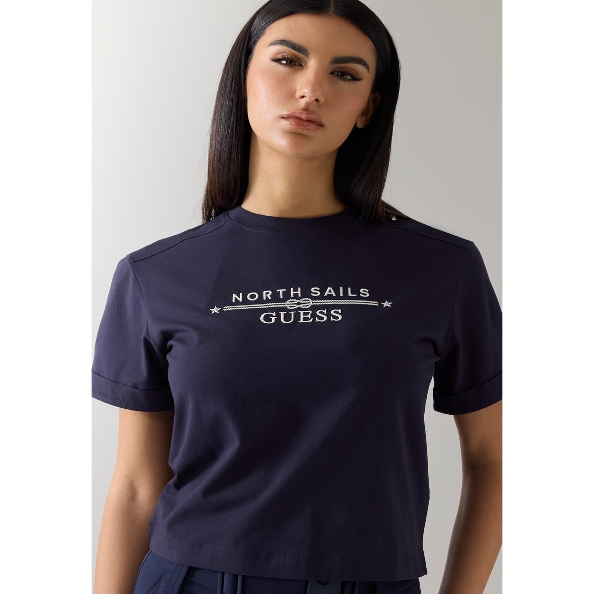 T-Shirt Avec Logo Imprimé bleu foncé, GUESS