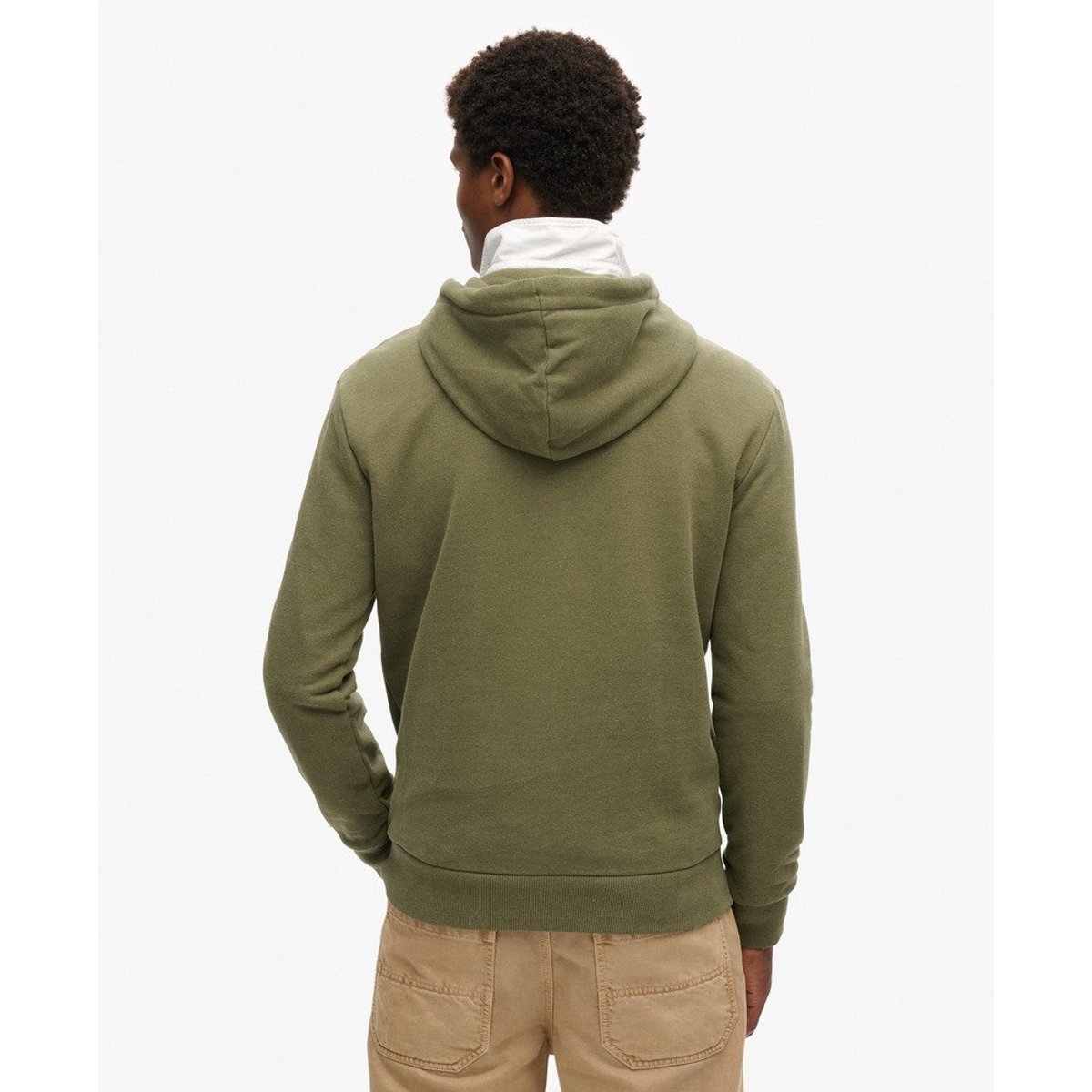 Sweat à capuche classique Vintage Logo Heritage kaki chiné, SUPERDRY