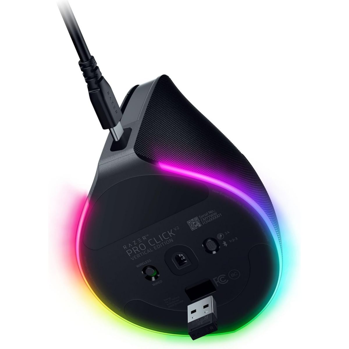 Souris Gamer Sans Fil PRO CLICK V2 VERTICAL NOIR couleur unique, RAZER