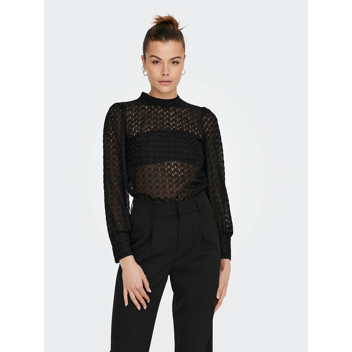 Blouse ajourée noir, JDY