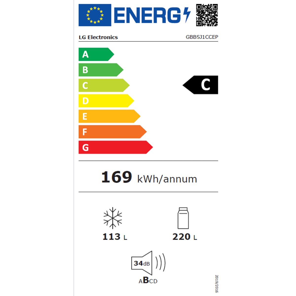 Réfrigérateur combiné GBBSJ1CCEP couleur unique, LG