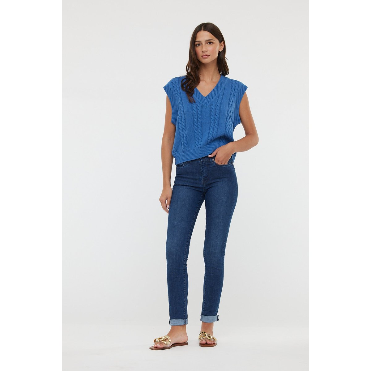Jean coton slim JANA bleu, LEE COOPER
