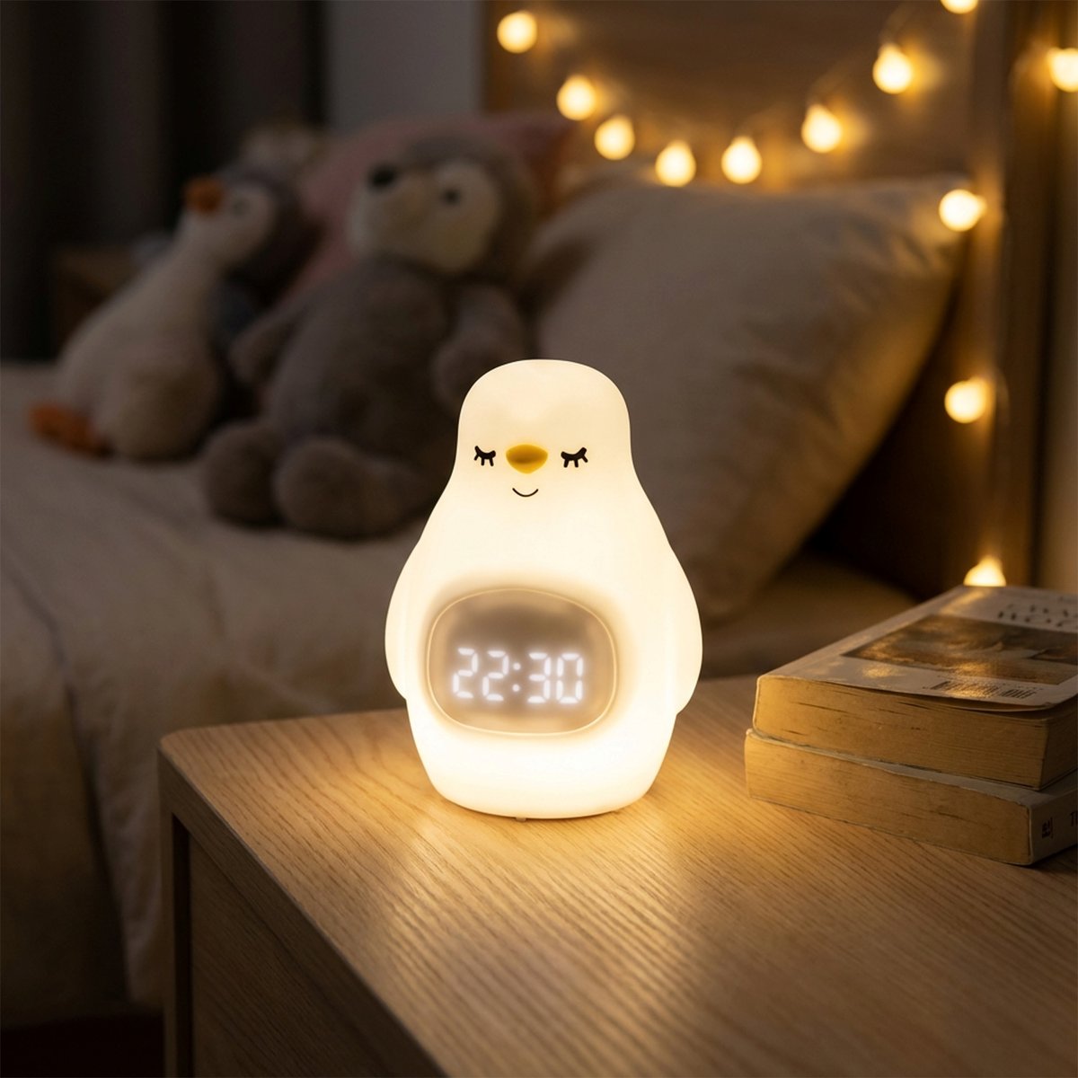 Veilleuse réveil Réveillou le pingoudou blanc, ULYSSE