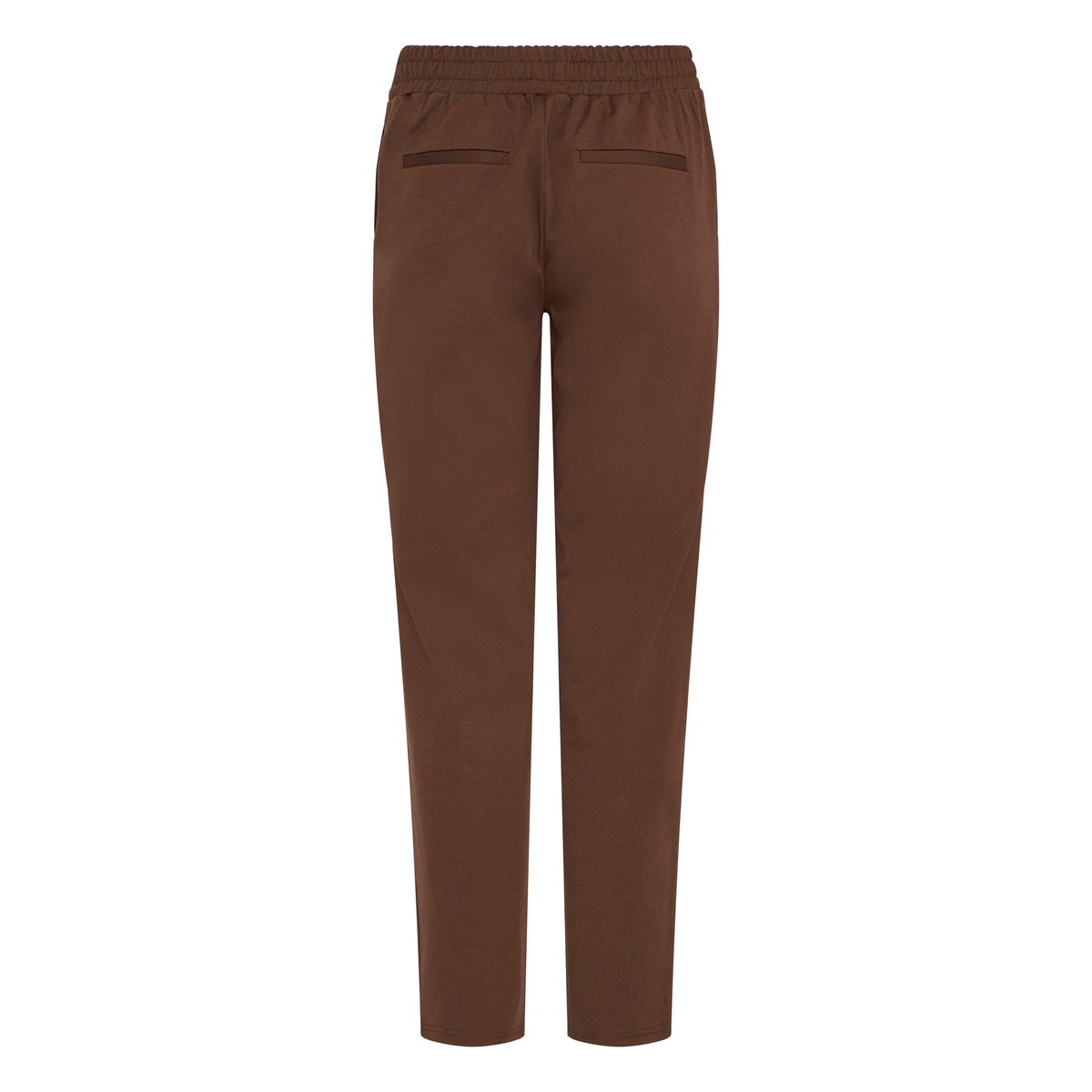 Pantalon coupe droite, taille mi-haute chestnut, ICHI