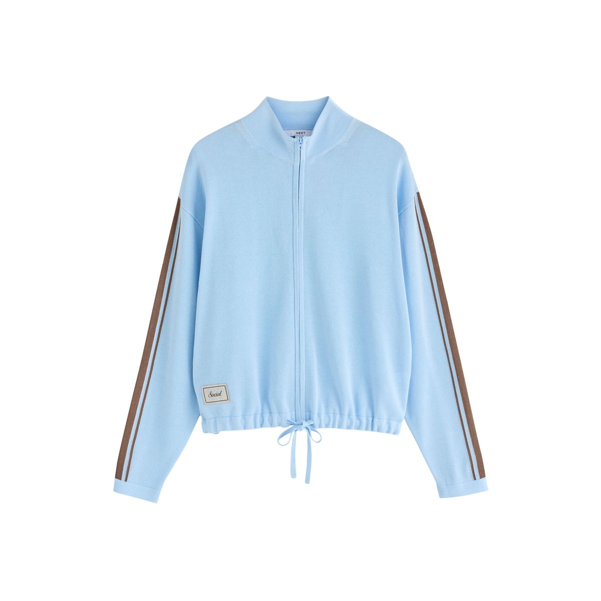 Veste légère zippée à col montant bleu clair, NEXT