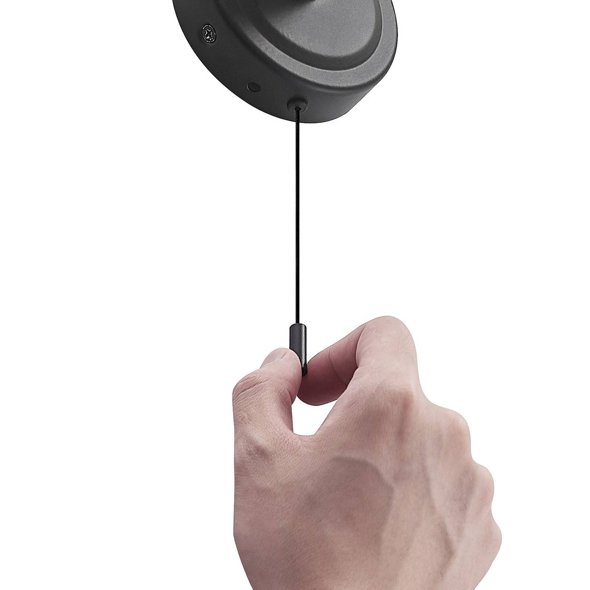 Applique en métal moderne, Zaniba noir mat, LINDBY