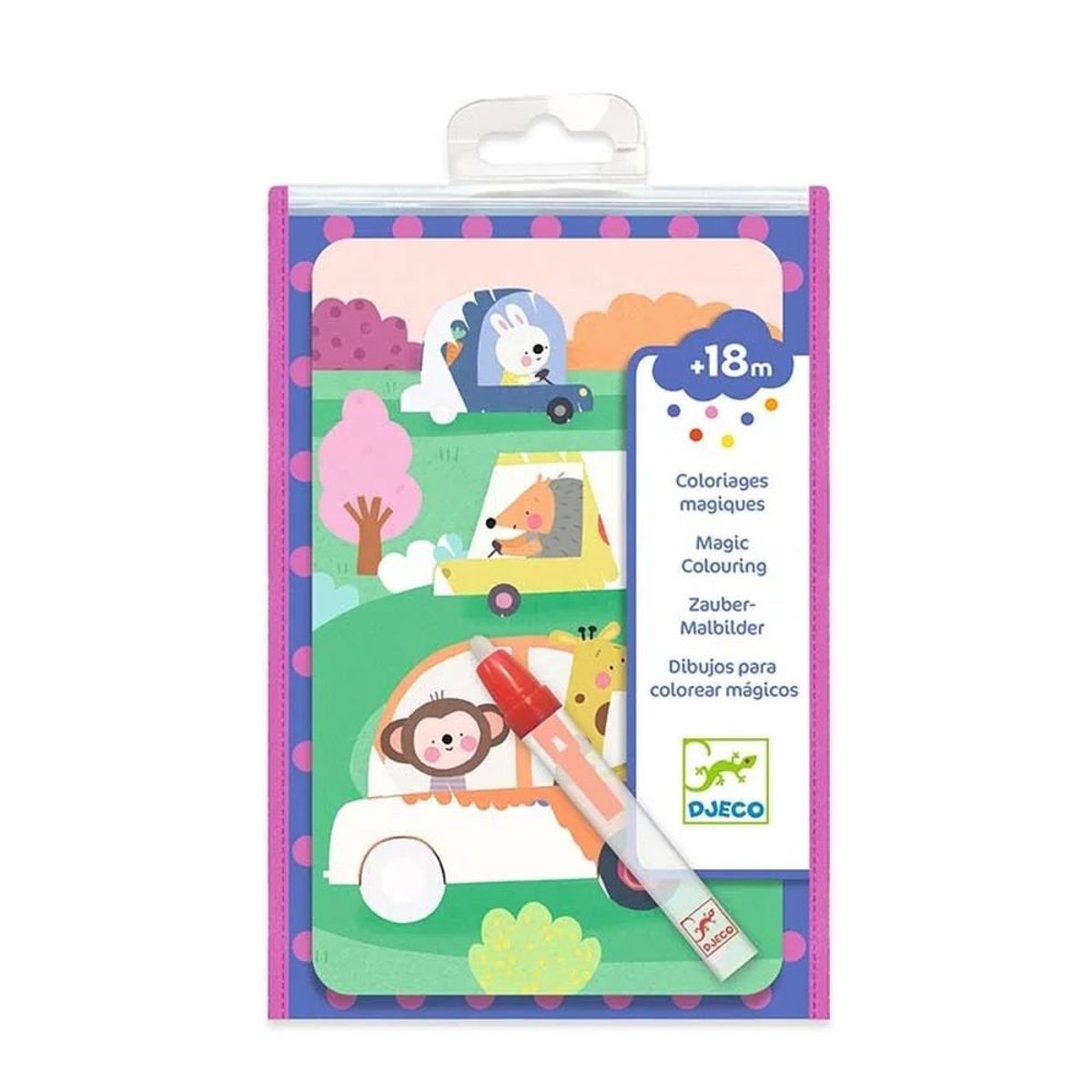 Coloriage pour les petits - En route multicolore, DJECO