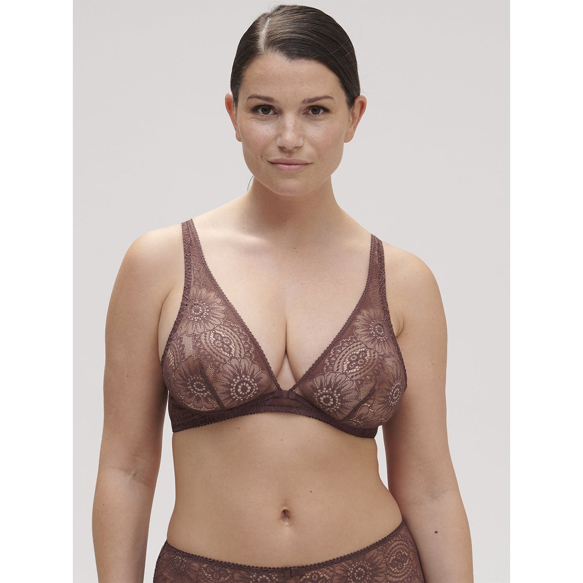 Soutien-gorge triangle sans-armatures, EMBLÈME marron, SIMONE PERELE
