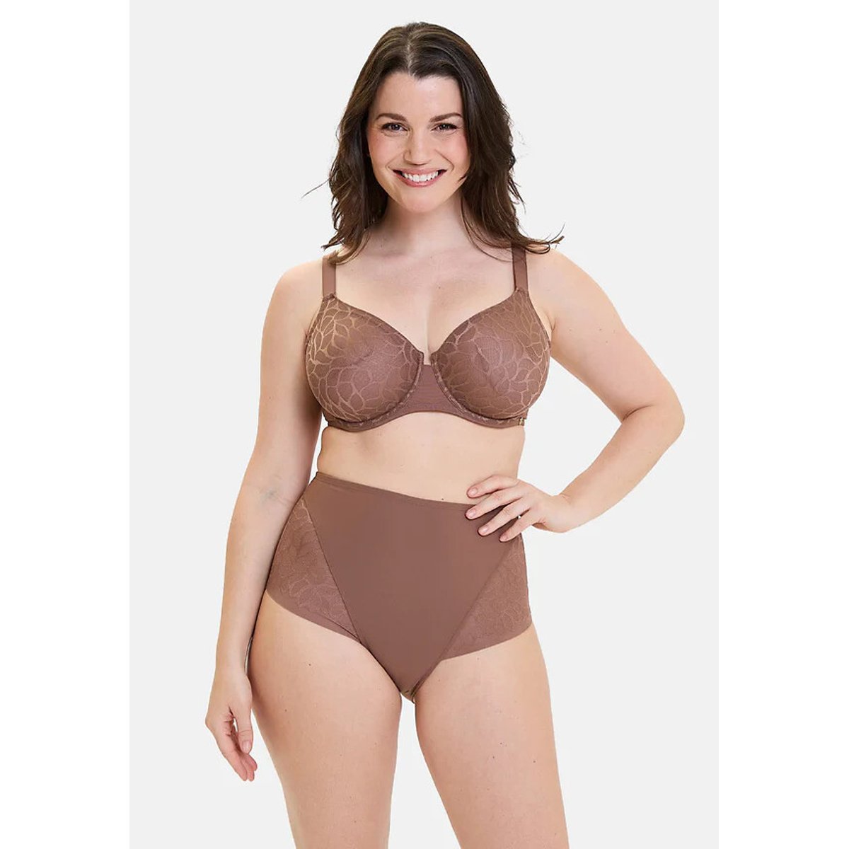 Reggiseno contenitivo PERFECT CURVES noce moscata, SANS COMPLEXE