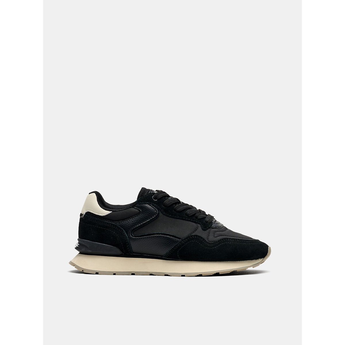 Baskets mix matières CITY BLACK noir, HOFF