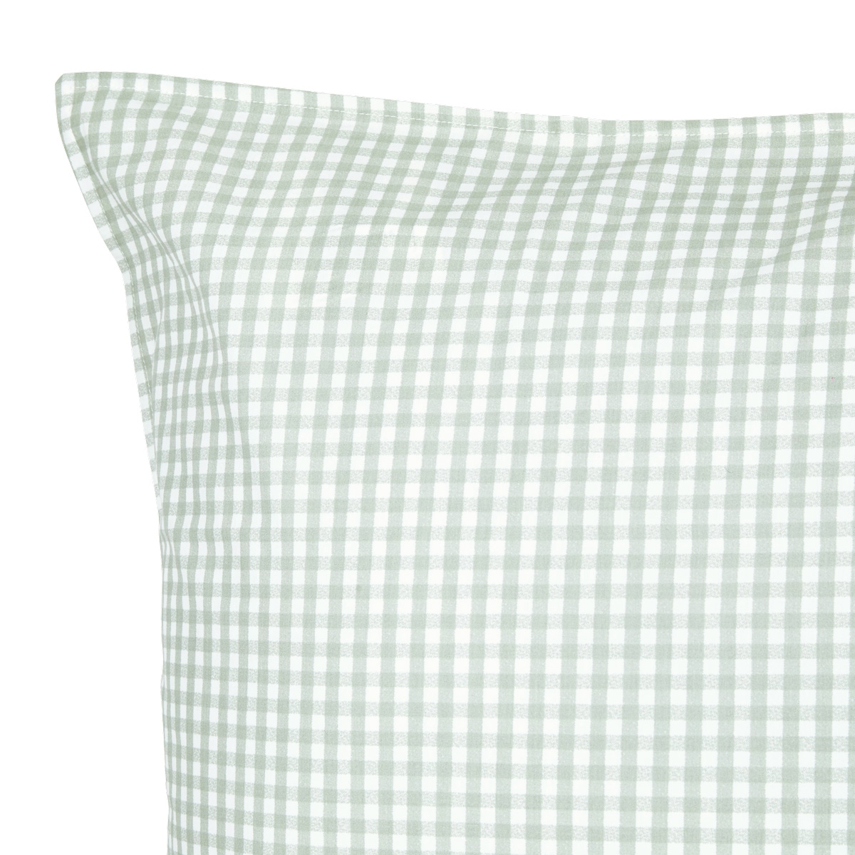 Parure de couette bébé vichy coton bio OLIVE vert, LITTLE CREVETTE