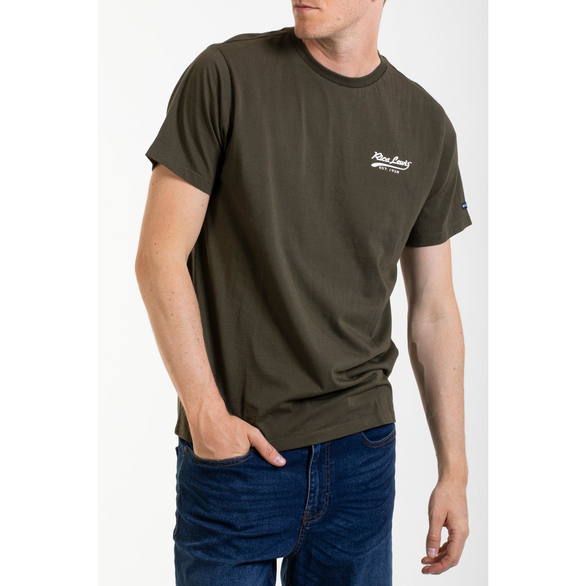 T-shirt Essentiel en coton SIGNAT1 vert, RICA LEWIS