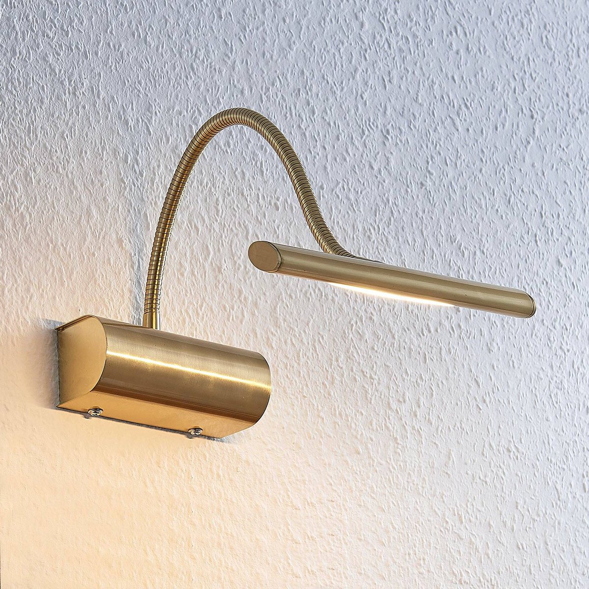 Applique en métal moderneLED, Rakel laiton mat, LINDBY