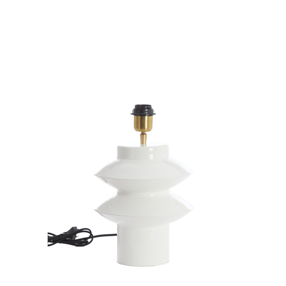 Base De La Lampe Métal PETCH blanc, LIGHT & LIVING 