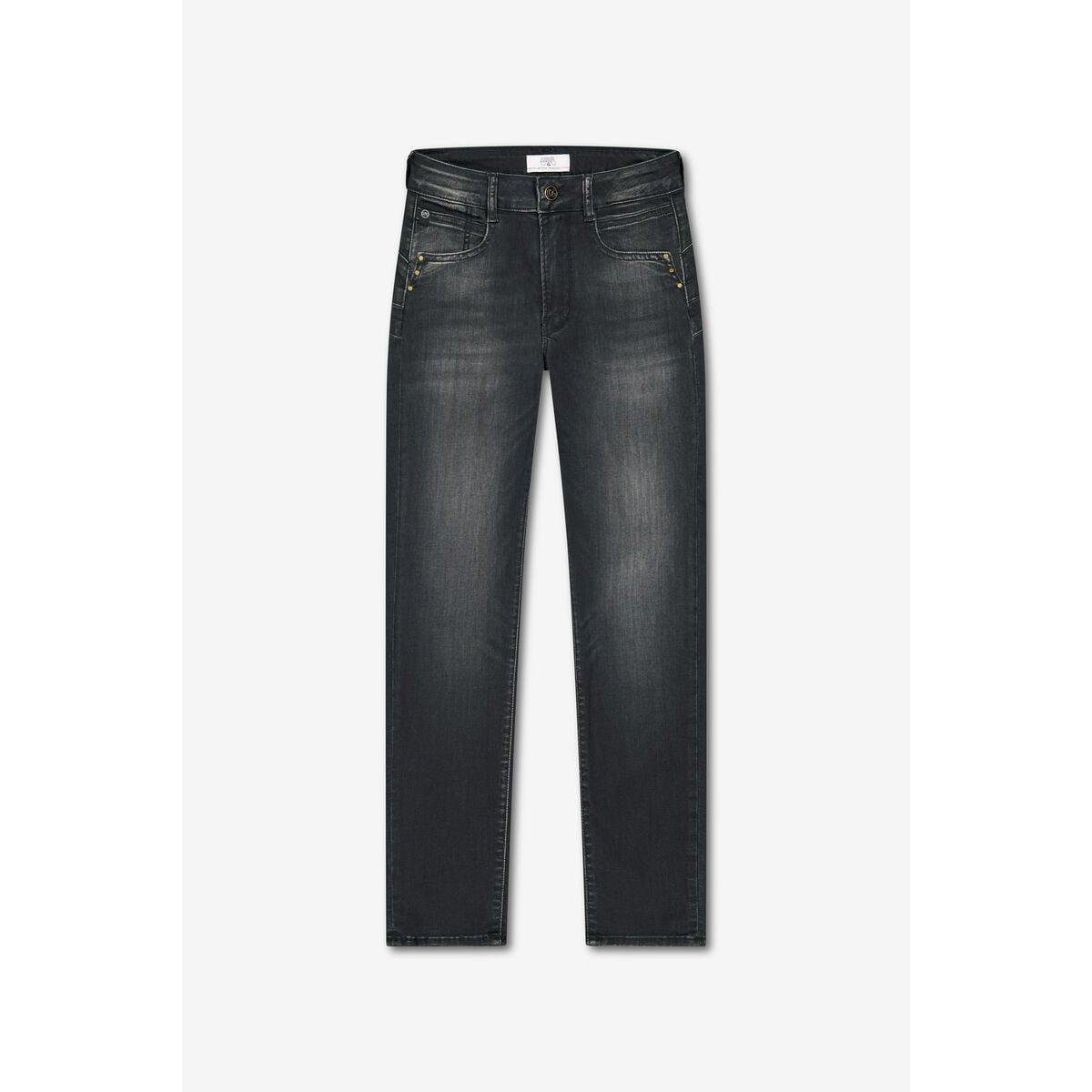Jeans push-up slim taille haute PULP, 7/8ème black / black, LE TEMPS DES CERISES