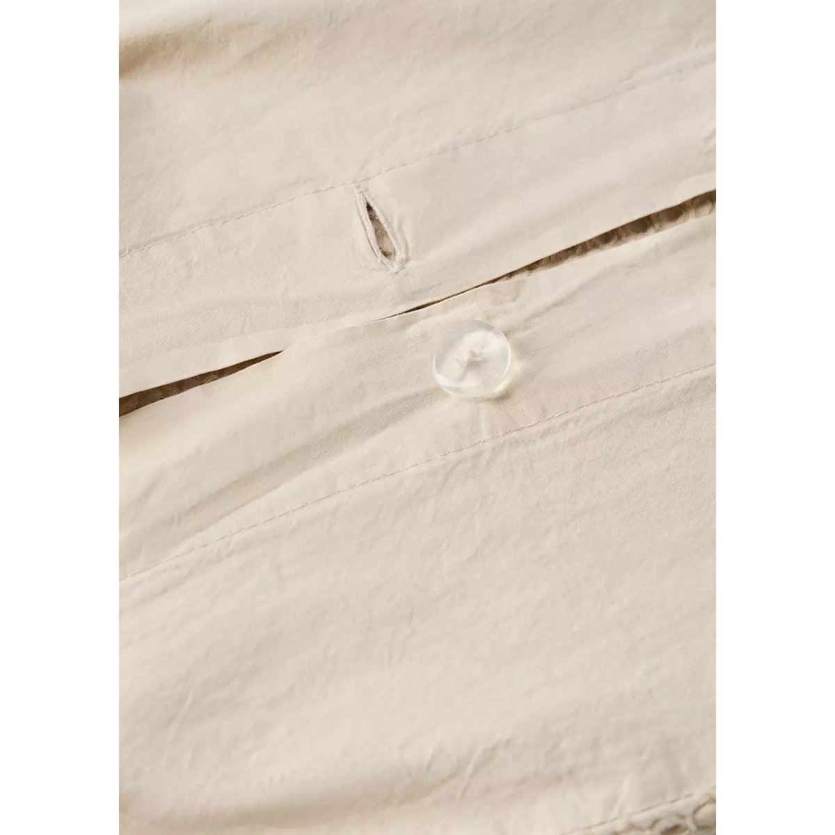 Housse de couette coton gaufré garment-dyed lit 180/200 cm beige, MANGO HOME