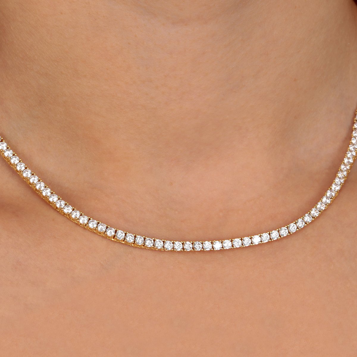 Collier en laiton, zircons SCINTILLE blanc, MORELLATO