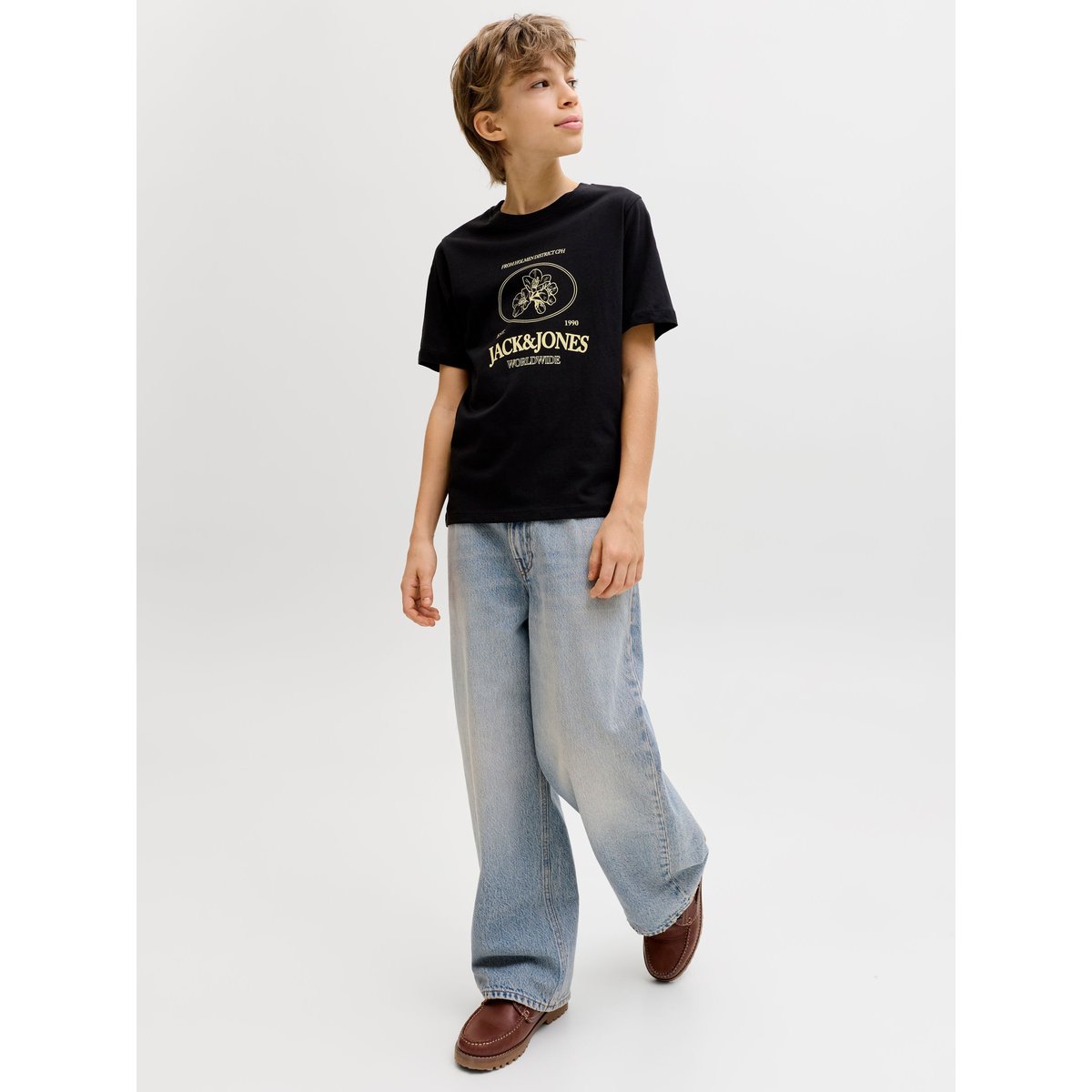 Jean À Coupe Wide blue denim 1, JACK & JONES JUNIOR