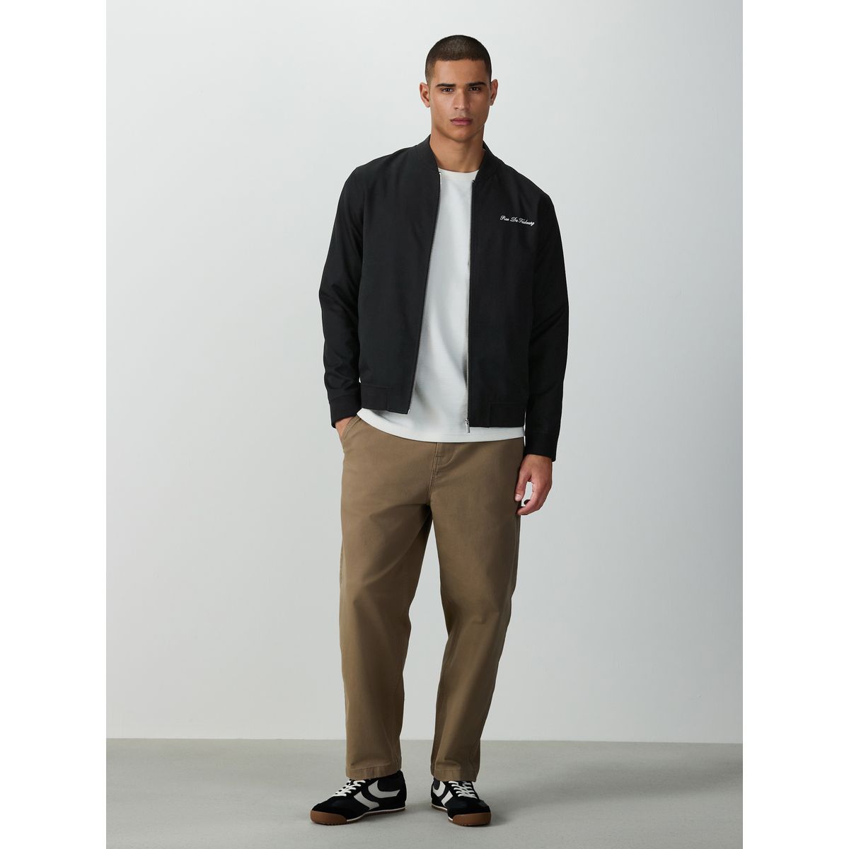 Blouson aviateur brodé noir, NEXT