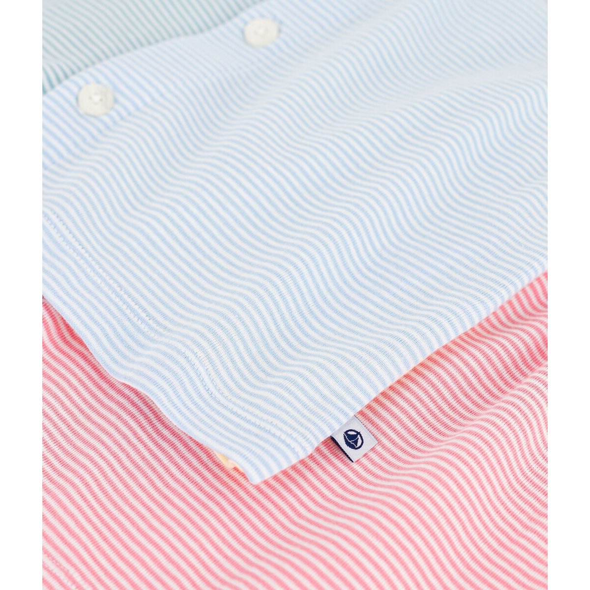 Pyjashort met knoopsluiting, katoen, strepen multicolor gestreept, PETIT BATEAU