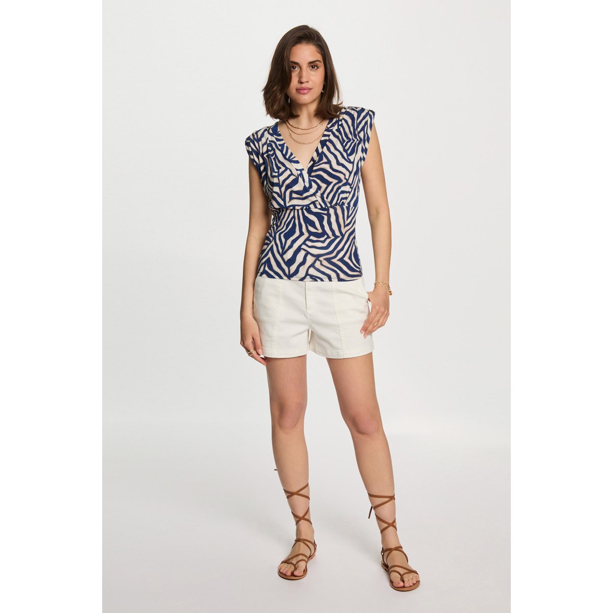 T-shirt manches courtes multicolore, MORGAN