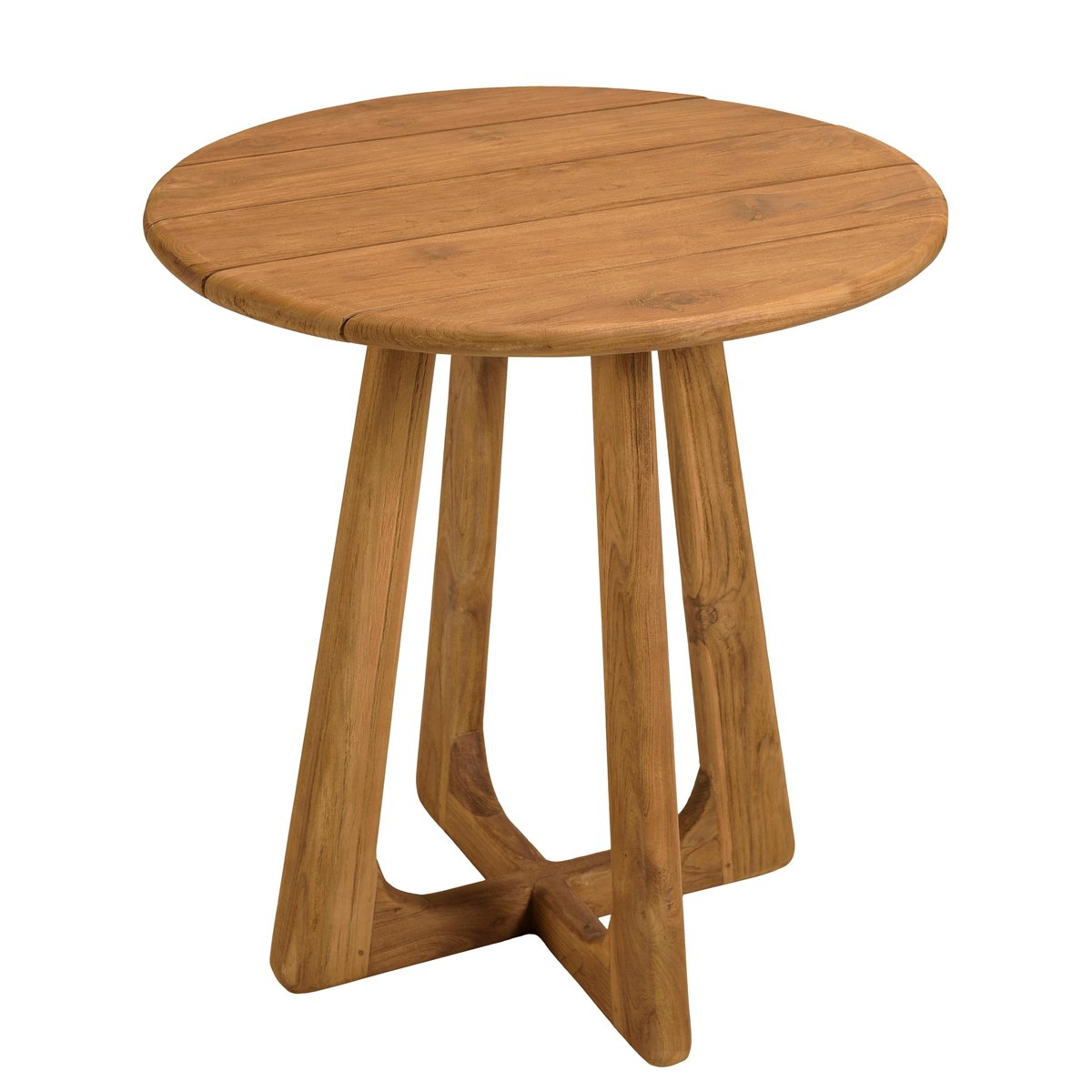 Table de jardin ronde 70 cm en teck recyclé ORIA bois naturel, PIER IMPORT