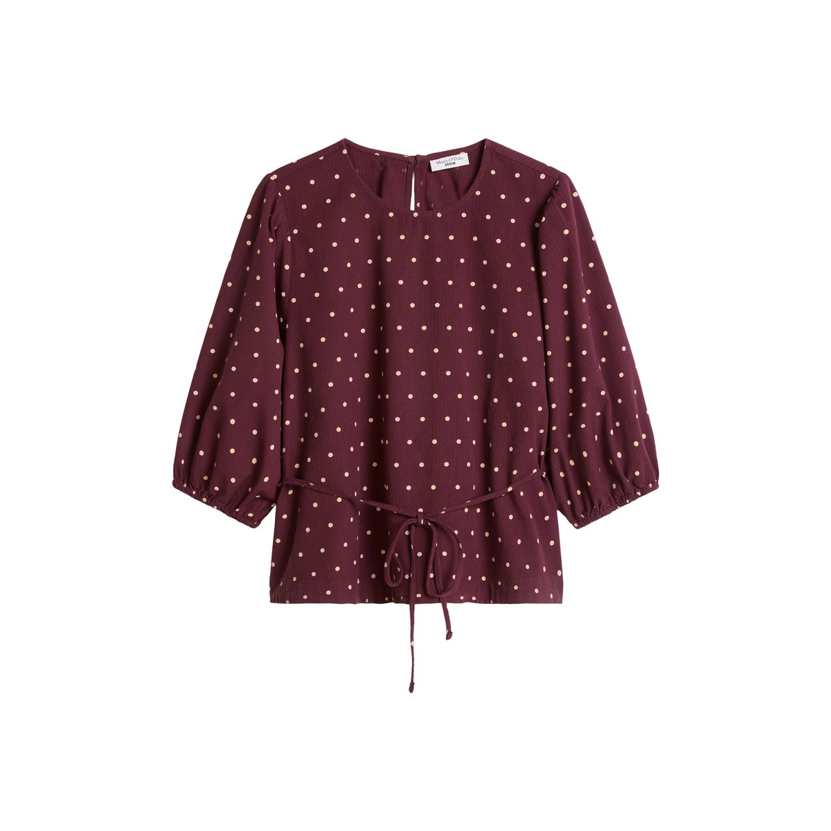 Chemisier en seersucker, coupe classique en pur coton bio rouge, MARC O’POLO DENIM