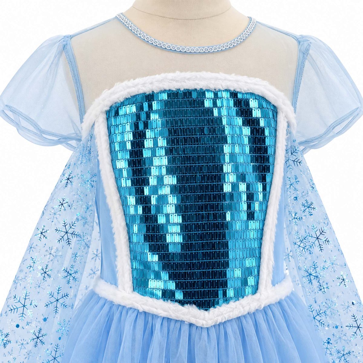 Déguisement enfant robe de Princesse Elsa bleu, SEVIRA KIDS