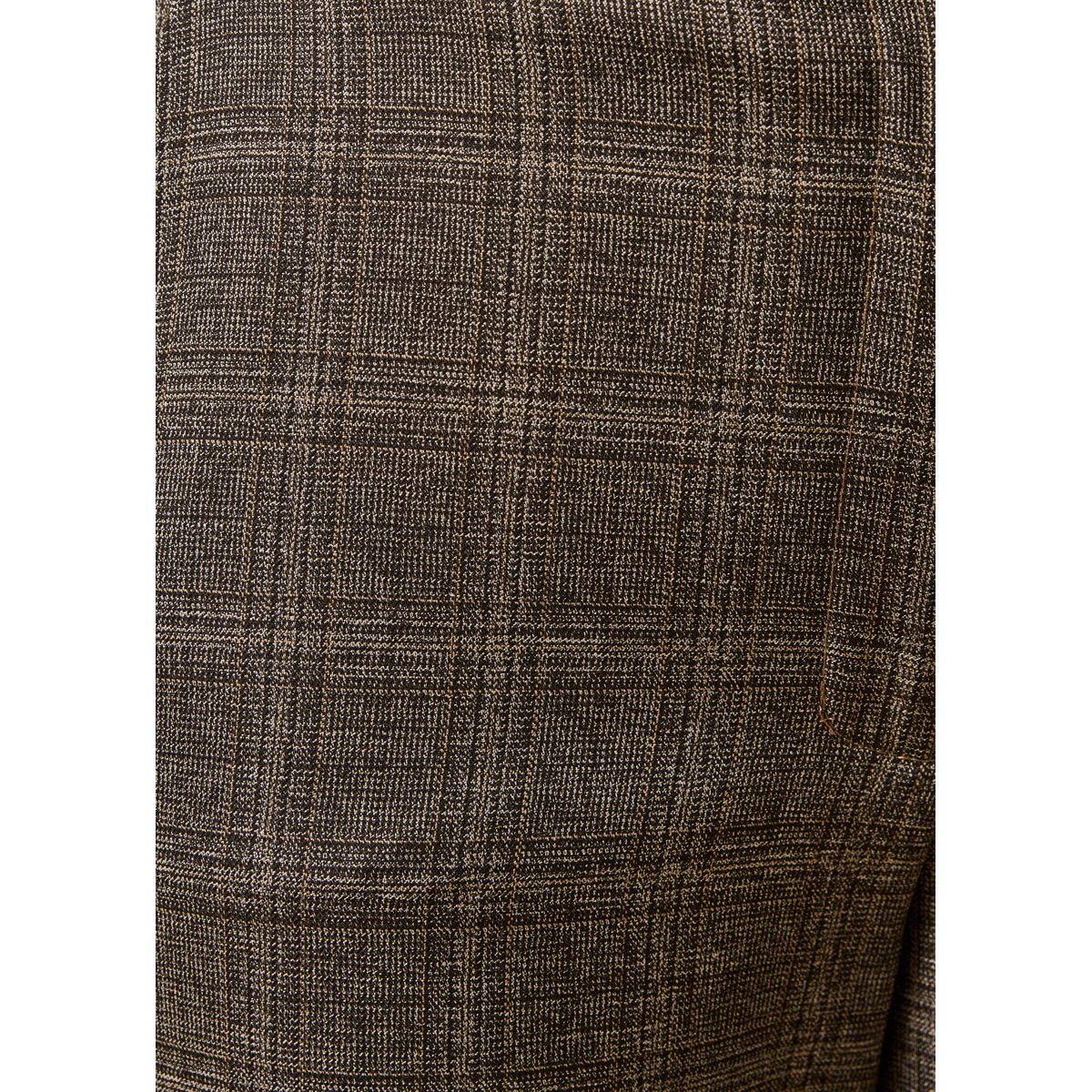 Pantalon droit à carreaux marron, LA FEE MARABOUTEE