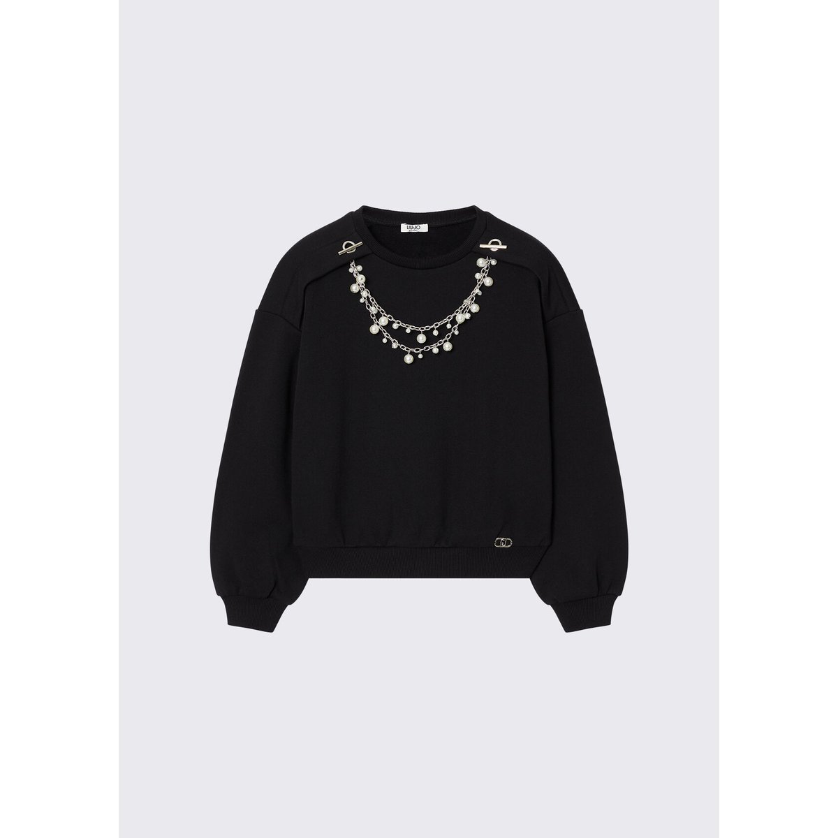 Sweat-shirt avec Accessoires Bijoux noir, LIU JO