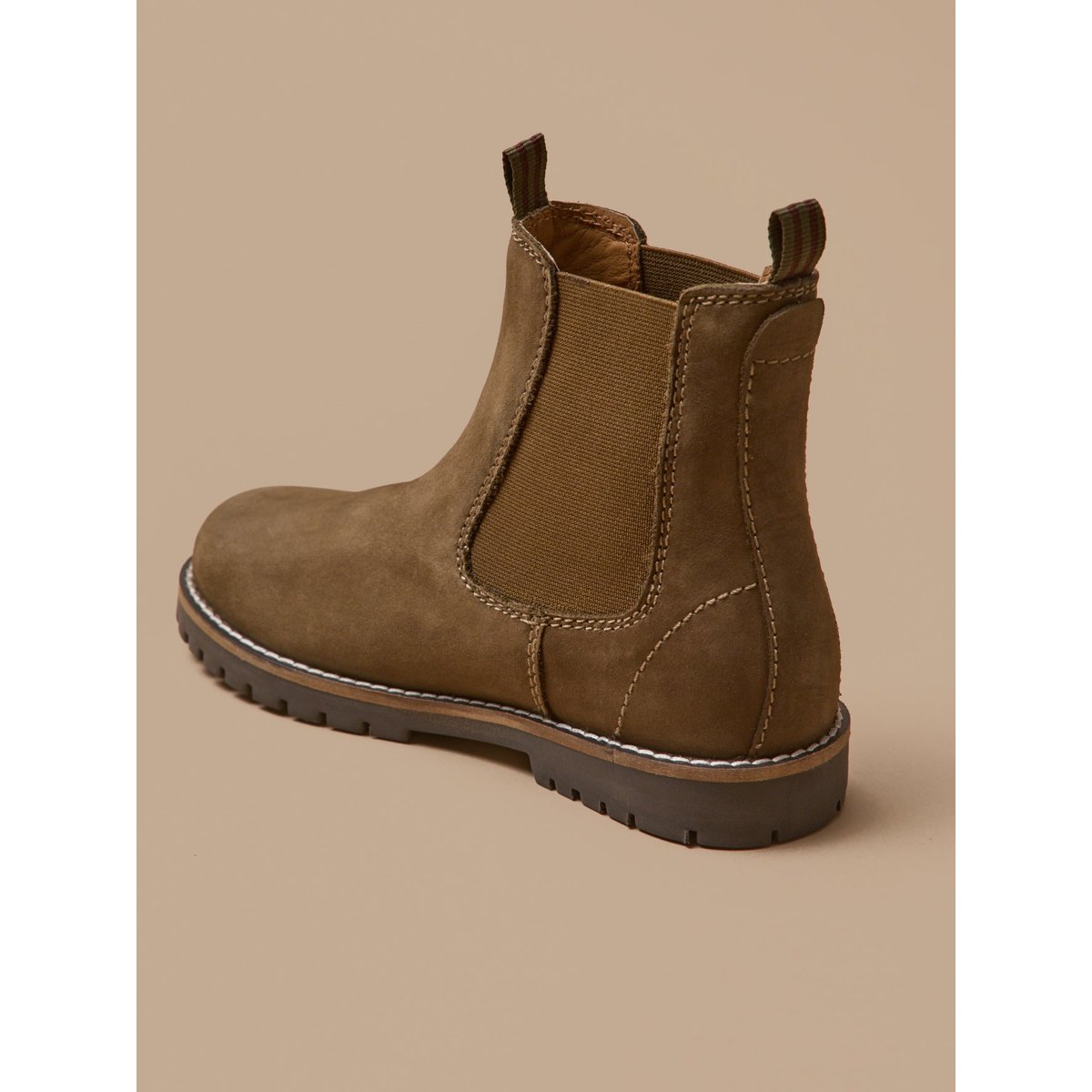 Boots chelsea cuir nubuck taupe, CYRILLUS