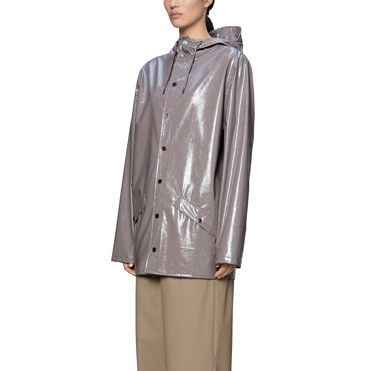 Giacca con cappuccio impermeabile unisex, GIACCA grigio cenere, RAINS