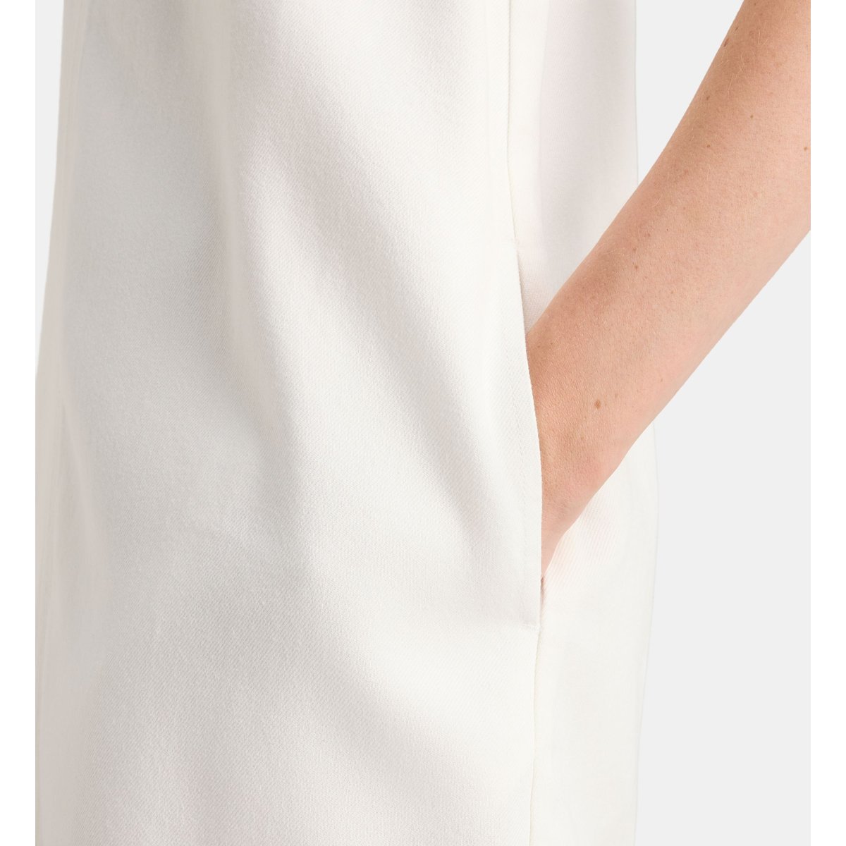Robe denim courte corfou sans manches écru, GALERIES LAFAYETTE