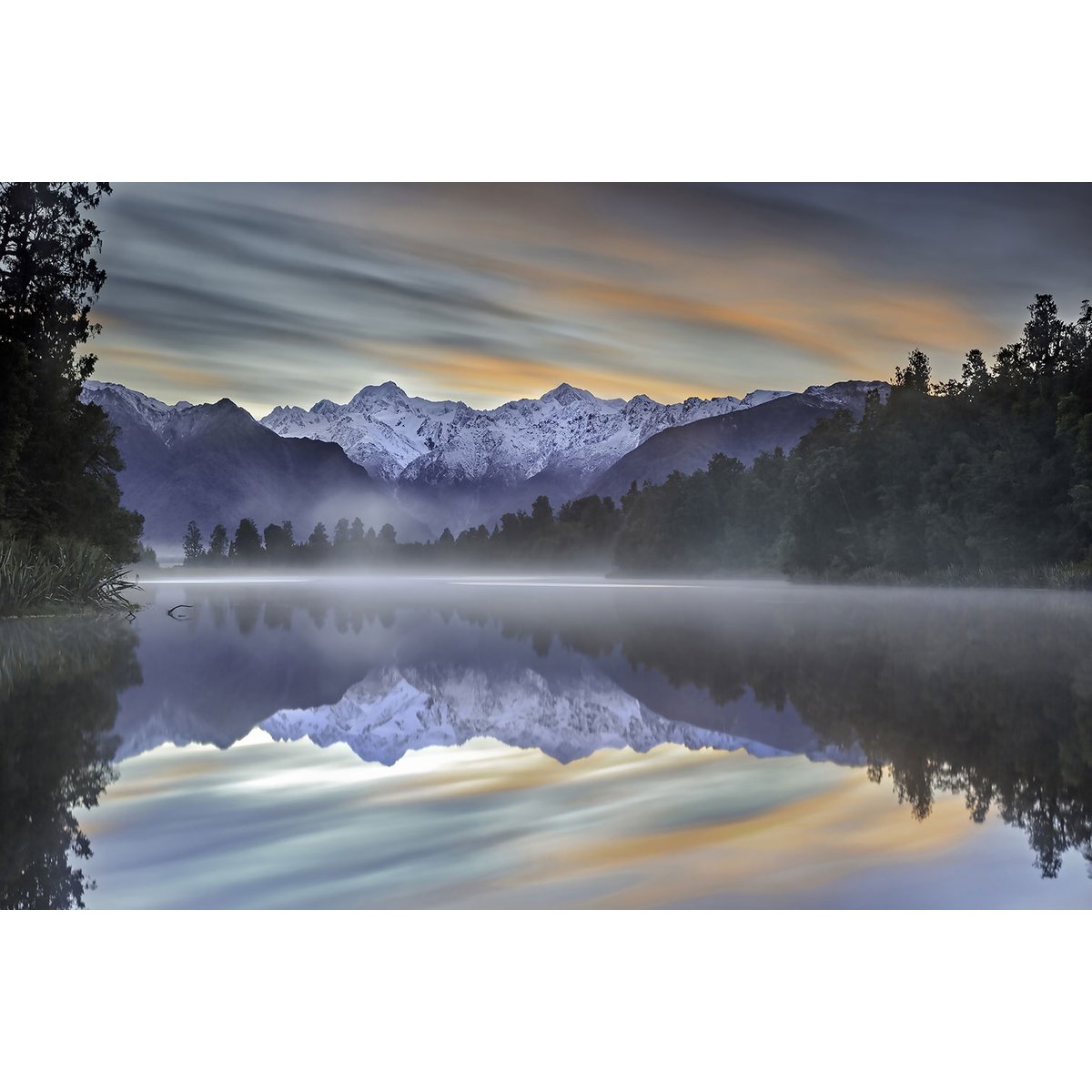 Tableau matin enneigé tableau alu dibond, HEXOA