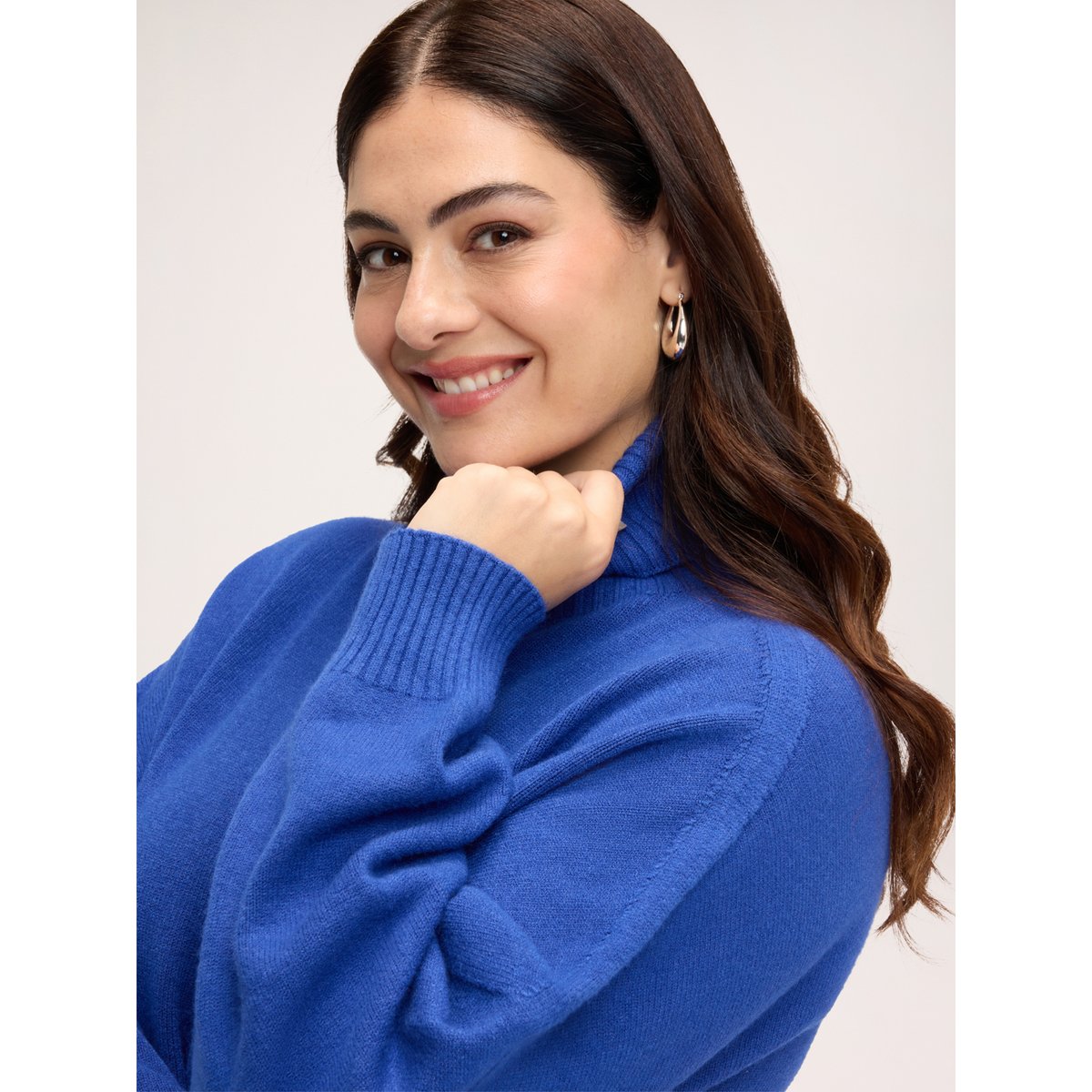 Pull col roulé bleuet, FIORELLA RUBINO