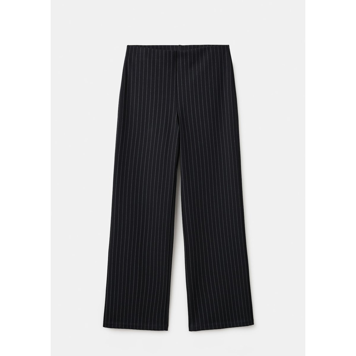 Pantalon droit fines rayures bleu marine, MANGO