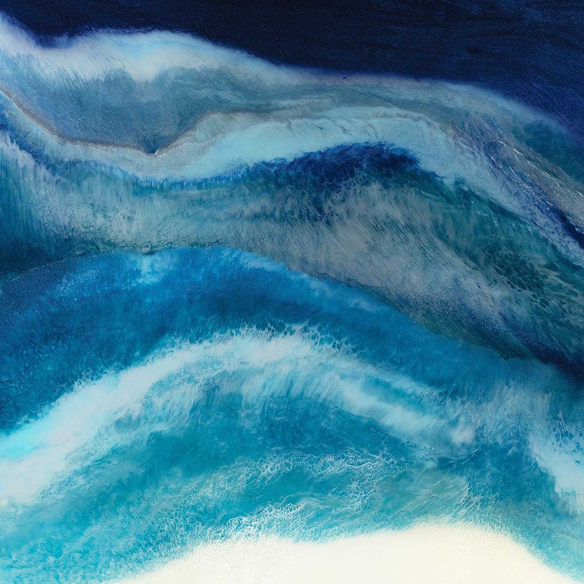 Tableau abstrait blue crawling tableau alu dibond, HEXOA