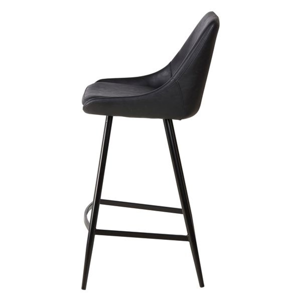 Chaise snack en PU noir, ZAGO