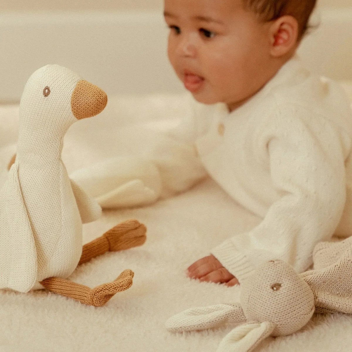 Coffret cadeau tricoté NEWBORN beige, LITTLE DUTCH
