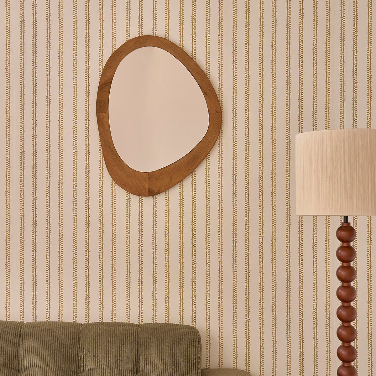 Miroir organique en teck massif 75x60 cm  ADELE naturel, BERAH GETAH
