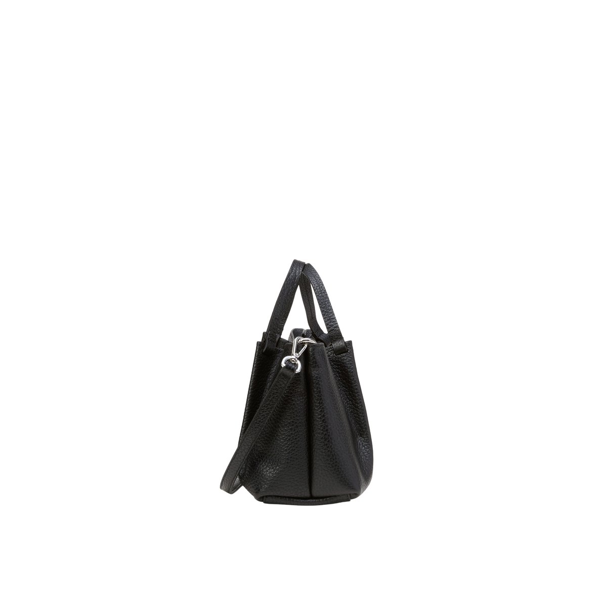 Sac à bandoulière en cuir de vache finement grainé noir, MARC O'POLO