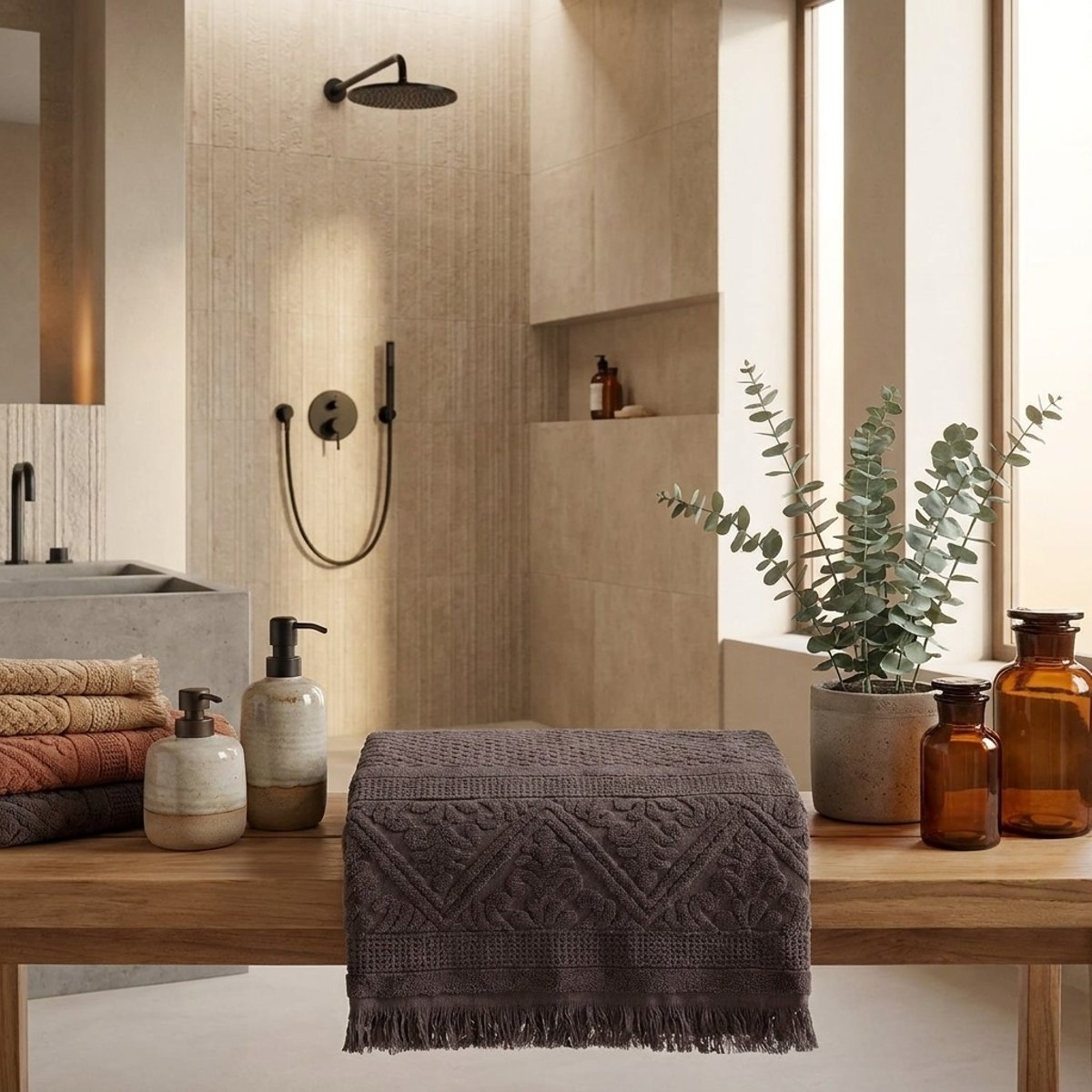 Drap de bain Harmonie Délicate ebene, EDEN