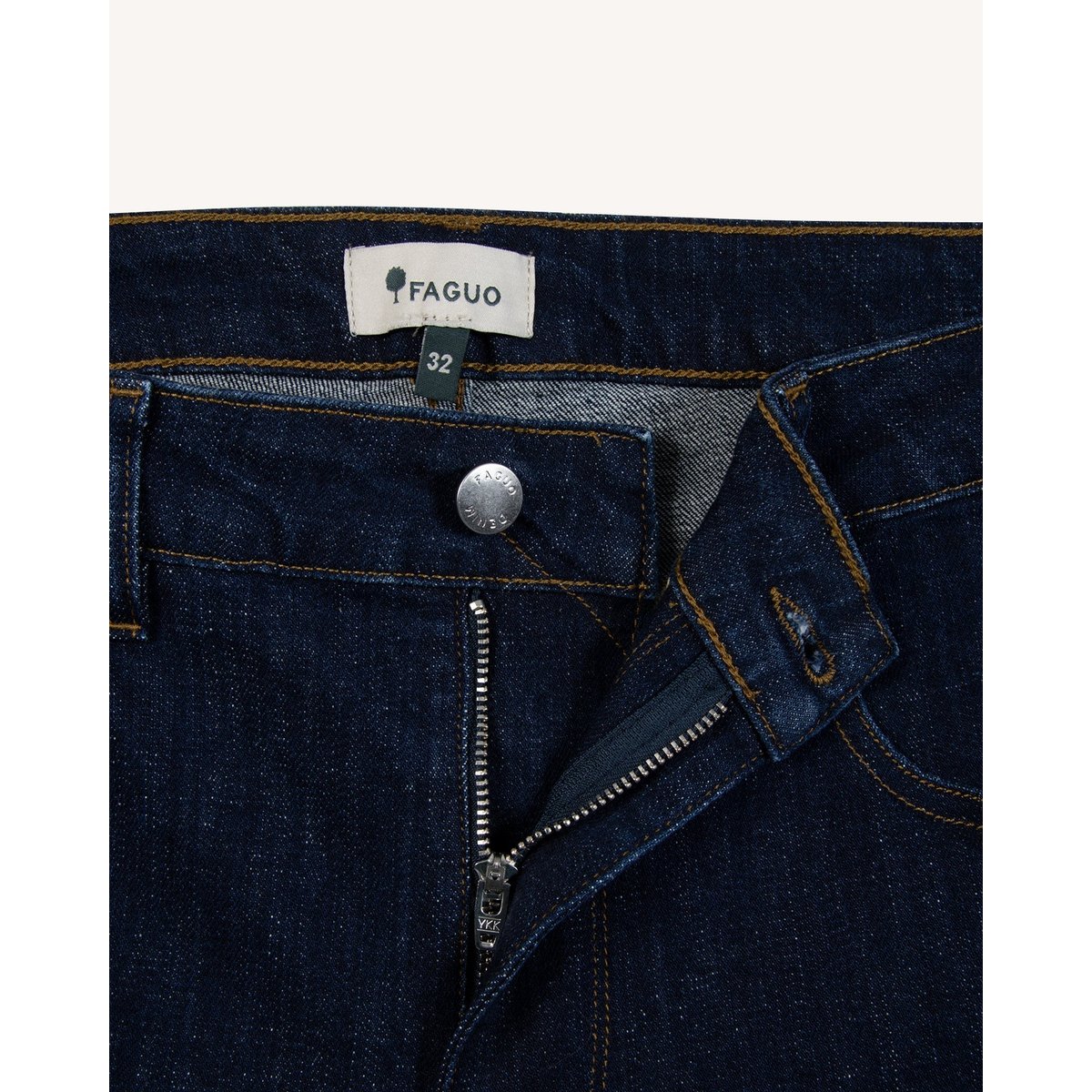 Jean denim brut stretch denim brut, FAGUO