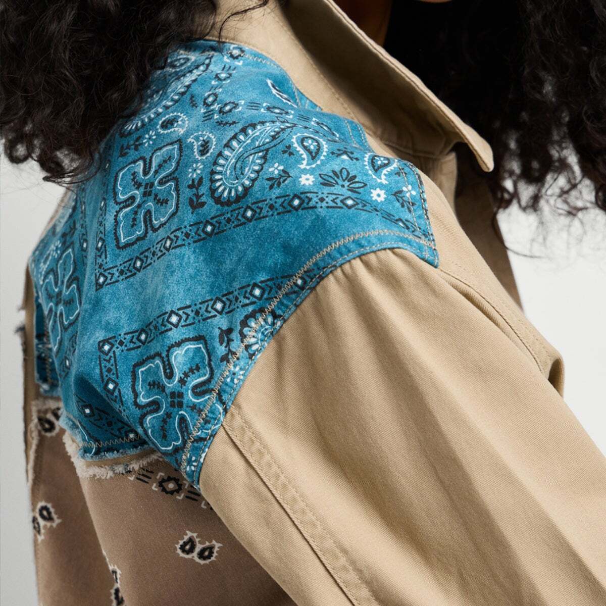 Veste Longue En Sergé beige malté, PEPE JEANS