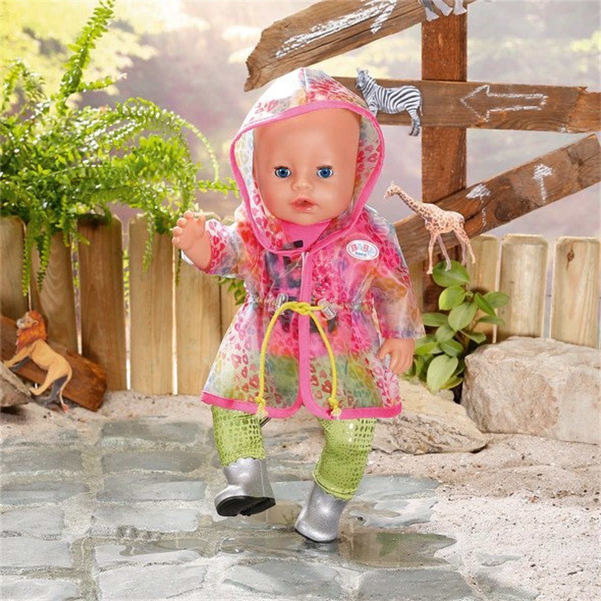 BABY Born Ensemble de pluie Arc-en-ciel luxueux et branché pour poupée de 43 cm multicolore, ZAPF CREATION